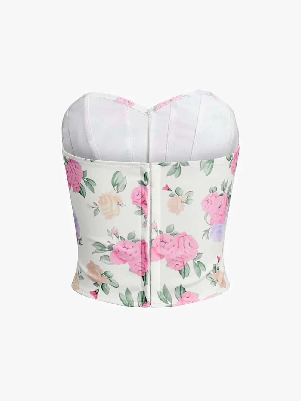 Flower Heart Shaped Neckline Corset - Picture 5 of 7